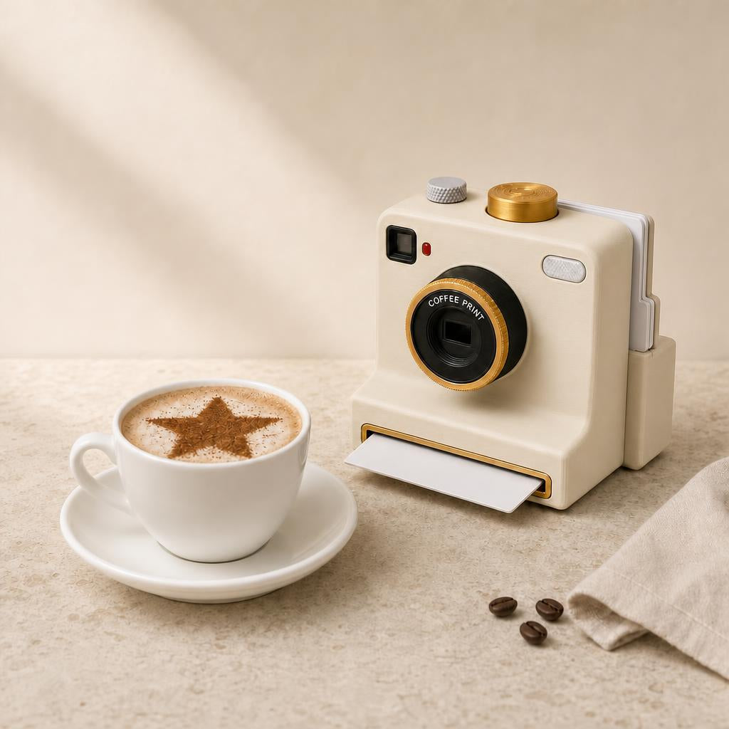 Latte Cam en crema junto a un capuchino