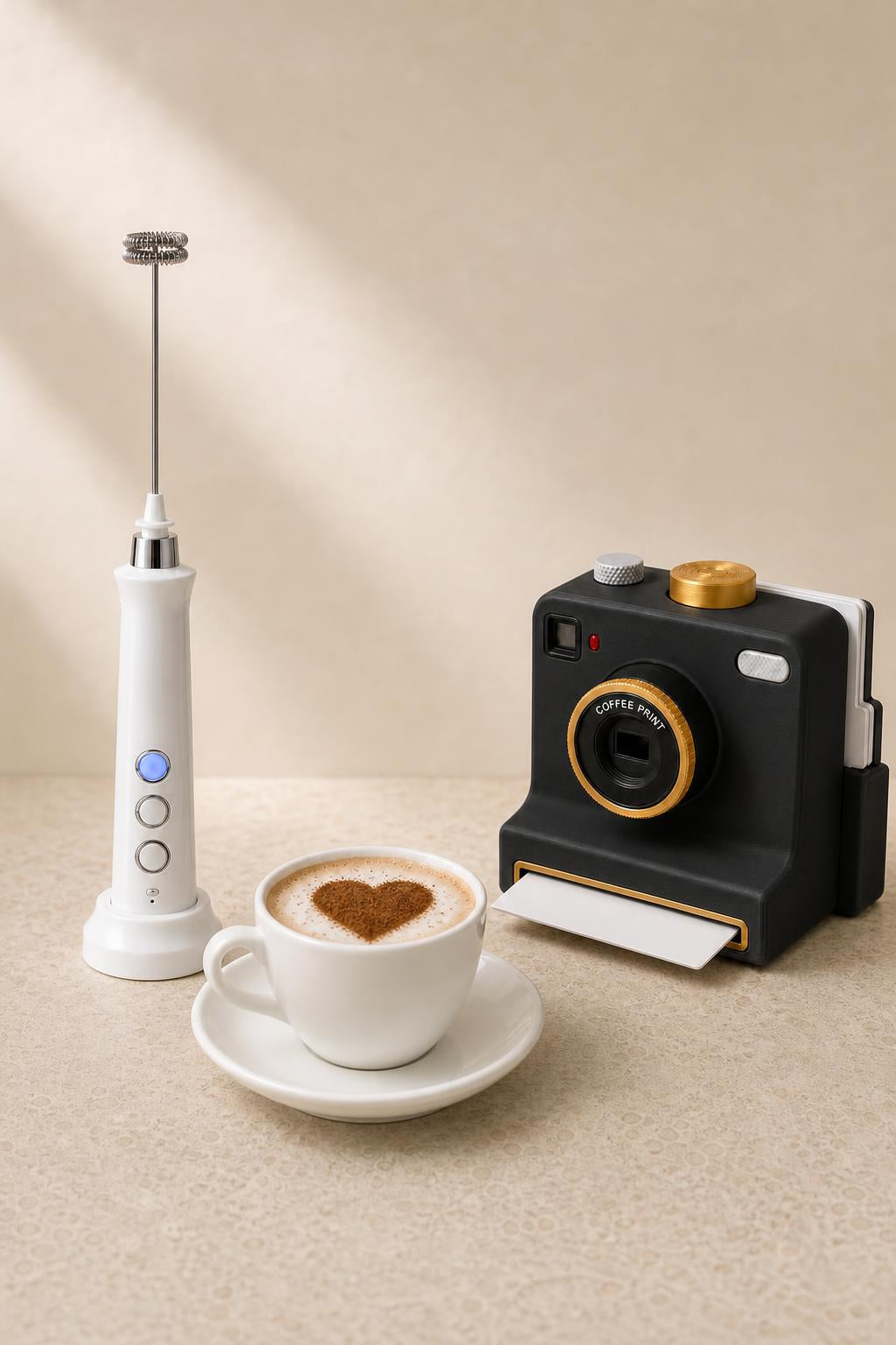 Pack Rincón del Café con Latte Cam negra y espumador